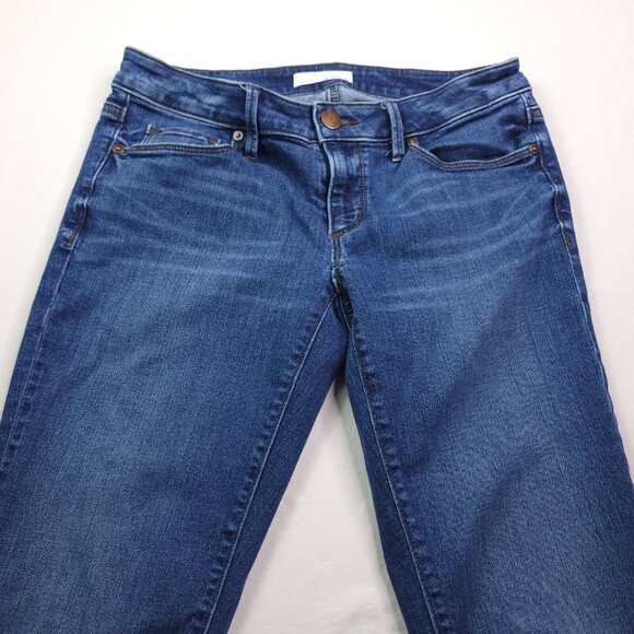 Ann Taylor Womens Loft Curvy Straight Jeans 25 Low Rise Medium Wash Stretch - Picture 6 of 9